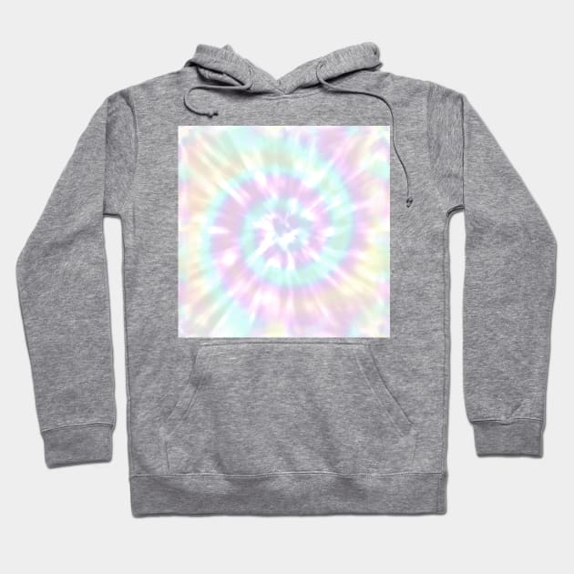 Pastel Rainbow Tie Dye - Aesthetic Pink, Yellow, Lilac, Mauve, Peach and Light Green Hoodie by YourGoods